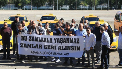 Taksi şoförleri akaryakıt zamlarını protesto etti