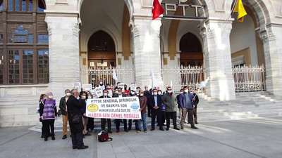 Haber-Sen üyeleri, Sirkeci'de eylem yaptı: Sistematik saldırı ve baskı altındayız