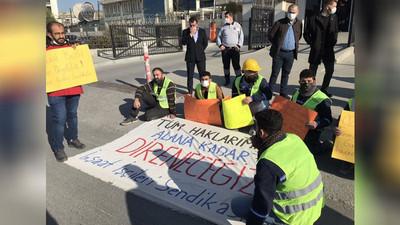 İnşaat işçilerinden TOKİ'ye protesto