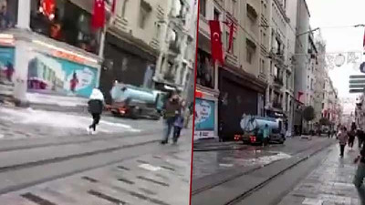 AKP'li Beyoğlu Belediyesi çöplerini, İBB sorumluluğundaki İstiklal Caddesi'ne bıraktı