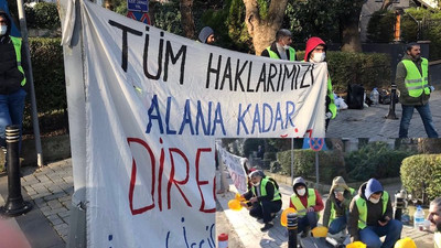 İnşaat işçilerinden 'baret solo orkestralı' eylem