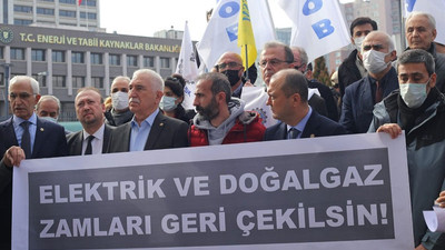 Enerji Bakanlığı önünde elektrik ve doğalgaz protestosu