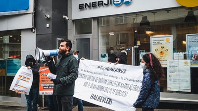 Halkevleri’nden EnerjiSa önünde eylem: 100 TL'lik fatura 23 TL’ye düşürülebilir