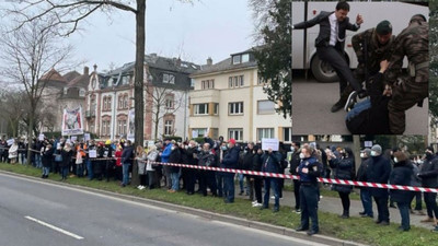 Frankfurt'ta yüzlerce kişi Yusuf Yerkel atamasını protesto etti