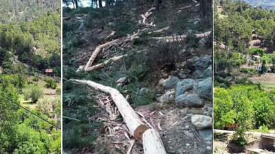 Kırkkavak köyünde mermer ocağı için yol açma çalışmaları başladı