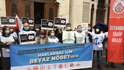 Sağlıkçılardan 'Beyaz Nöbet' eylemi: Tasarı Meclis’e gelene kadar nöbette olacağız