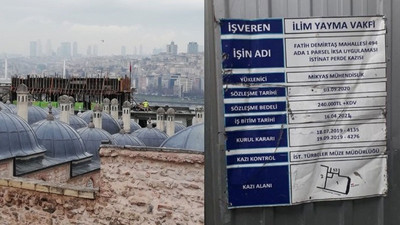 Süleymaniye’nin önünü kapatan bina Bilal Erdoğan’ın vakfına aitmiş