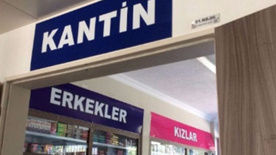 Ortaokul kantini harem selamlık olarak ayrıldı