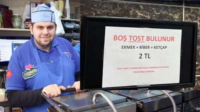 Boş baklavadan sonra boş tost da satışa çıktı