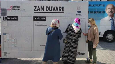 CHP İstanbul'un tüm meydanlarında 'zam duvarı' açtı