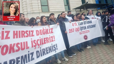 Migros işçileri TÜSİAD'ın önünden seslendi: Sadece 4 lira, bir ekmek parası istedik