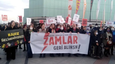 Şişli'de zam protestosu: 'Geççek' diyerek faturaları yaktılar