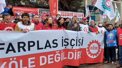 DİSK'ten Farplas önünde açıklama: Cesareti ve gücü siyasi iktidardan alıyorlar