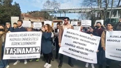 Marmara Üniversitesi öğrencileri, Anadoluhisarı Kampüsü’nün Boğaziçi'ne devredilmesini protesto etti