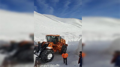 40 gün sonra açılan Van-Bahçesaray yoluna yine çığ düştü