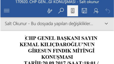 Başbakanlık Kılıçdaroğlu'nun konuşmasını paylaştı!