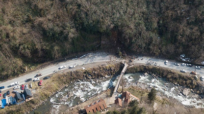 Ayder yolu heyelan nedeniyle kapandı