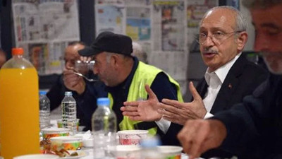 Kılıçdaroğlu, inşaat işçileriyle iftar yaptı