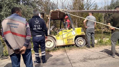 Muğla'da iş cinayeti: Devrilen forkliftin altında kaldı