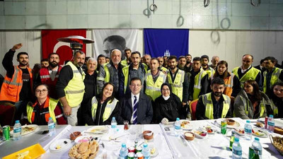 İmamoğlu metro çalışanlarıyla iftar yaptı