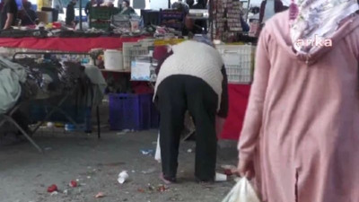 Pazardan çürük sebze ve meyveleri, belediyeden önce dar gelirli topluyor