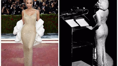 Kim Kardashian Marilyn Monroe'nun ikonik elbisesini giyebilmek için 7 kilo verdi!