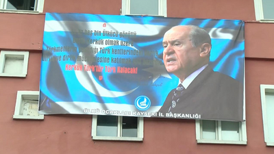 Bahçeli'nin '5 bin ülkücü' sözü afiş oldu