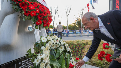 Kılıçdaroğlu, Çerkes Anıtı'na çelenk bıraktı