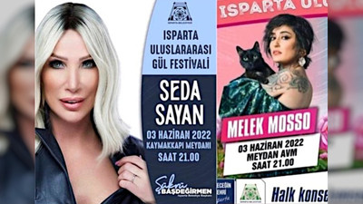 Isparta'da konseri iptal edilen Melek Mosso'nun yerine Seda Sayan sahne alacak