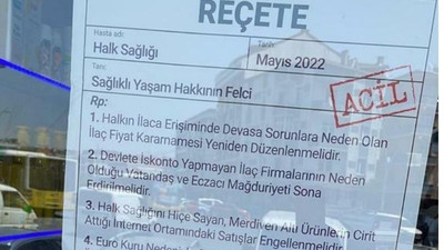 Eczacılar sorunlarını 'reçete'leyerek camlarına astı