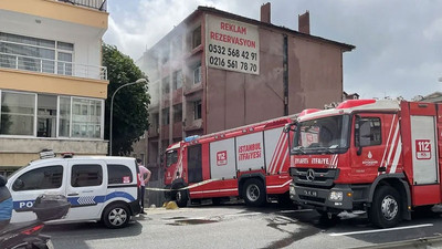 Kadıköy’de 4 katlı boş binada yangın