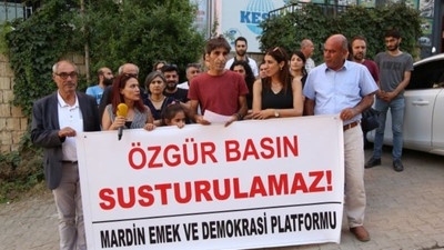 Mardin’de gazetecilerin tutuklanması protesto edildi