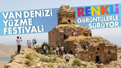Yıkılmakta olan manastırın üstüne çıkan sporcuların fotoğrafları, 'renkli görüntüler' olarak servis edildi