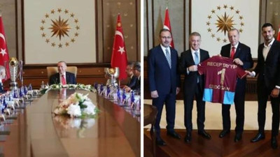 Cumhurbaşkanı Erdoğan, Trabzonspor'u kabul etti