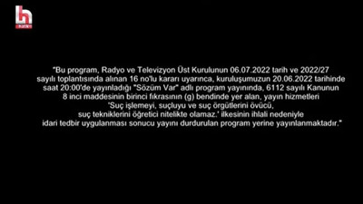 HalkTV'ye yayın durdurma cezası: RTÜK belgeseli yayınlandı