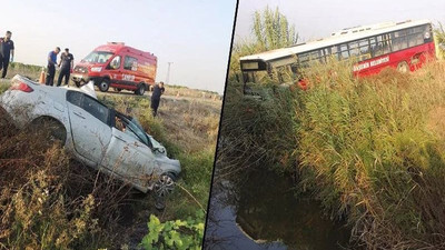 Belediye otobüsü ile otomobil çarpıştı: 1 ölü, çok sayıda yaralı