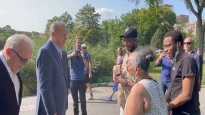 Central Park'ta yürüyüş yapan Erdoğan sigara içen kişiyi uyardı
