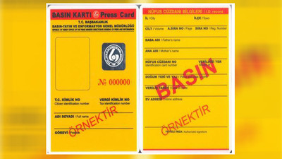 Bir yılda 889 sarı basın kartı iptali