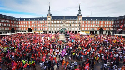 İşçiler Madrid’de alanlarda: ‘Ya maaş artışı, ya çatışma’