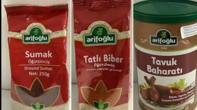 Tarım Bakanlığı açıkladı: Arifoğlu Türkiye'de de boyalı baharat satmış