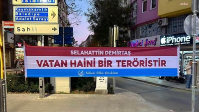 'Demirtaş, vatan haini bir teröristtir' pankartı asan ülkü ocakları hakkında suç duyurusu