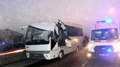 Tekirdağ'da midibüs TIR'a çarptı: 12 işçi yaralı