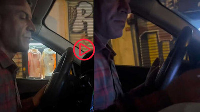 Kameraya kaydedildiğini anlayan taksici, taksimetreyi açtı