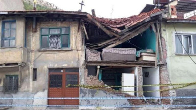 Kütahya'da mutfak tüpü patladı, iki katlı evin duvarları çöktü