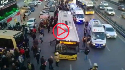 Bahçelievler'de duraktaki yolculara İETT otobüsü çarptı
