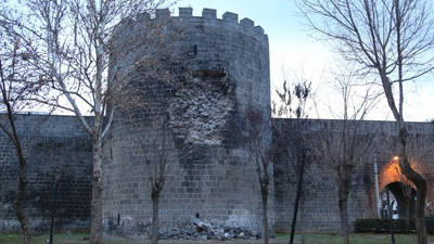 UNESCO Dünya Kültür Mirası Listesi’nde olan Diyarbakır surlarında göçük meydana geldi