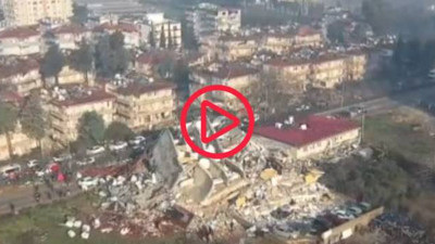 Hatay'daki yıkım havadan görüntülendi