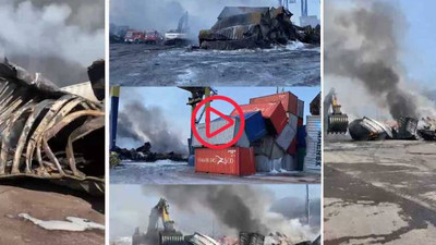 Üç gün yanan İskenderun Limanı'ndan ilk görüntüler
