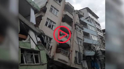 Hatay'da hasar gören binalar gün aydınlanınca görüntülendi
