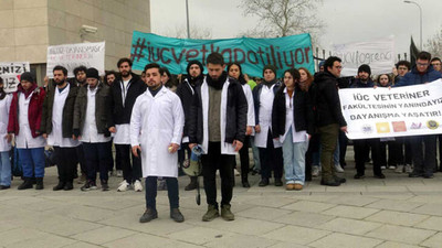 Veteriner Fakültesi öğrencileri hayvan hastanesi için eylem yaptı
